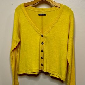 Abercrombie Yellow Cardigan